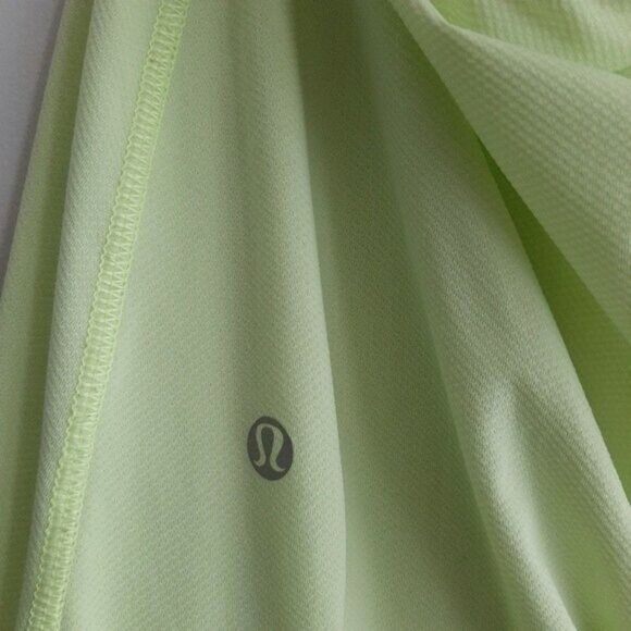 LULULEMON Neon Green Tank Top Draped Back Sz 4 Flawed - Picture 4 of 12